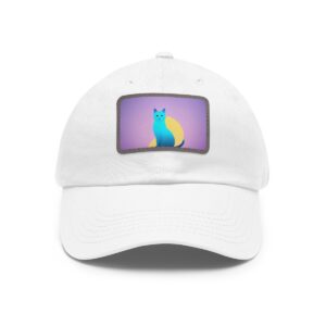 Dad Hat con parche rectangular de cuero sintético